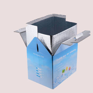 Custom Logo Printed Recycled Cardboard Seafood/<strong>Meat</strong> Insulated Thermal Box Aluminum Foil Paper Gift Packing Packaging Carton Box - Product Image 6