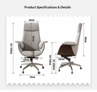 Chaise de bureau ergonomique pivotante à dossier haut en maille avec roulettes pour bureau à domicile et salle à manger
