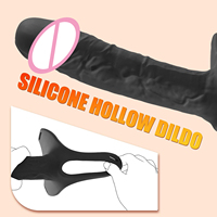 Dildo creux à attacher, extension de pénis réaliste en silicone, avec harnais et ceinture élastique, jouets sexuels pour homme