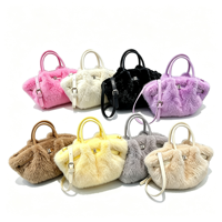 Sac à main en fausse fourrure style coréen, grand sac fourre-tout en peluche, sac décontracté à poignée supérieure, sac bandoulière pour femme, Bolsos De Peluche