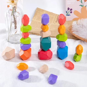 Puzzle en bois <span class=keywords><strong>Montessori</strong></span> arc-en-ciel à empiler Jouets éducatifs pour classer et empiler pour les jeunes enfants - Product Image 4