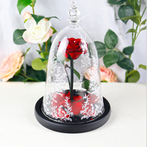 Rose éternelle <span class=keywords><strong>La</strong></span> <span class=keywords><strong>Belle</strong></span> <span class=keywords><strong>et</strong></span> <span class=keywords><strong>la</strong></span> Bête en dôme de verre, qualité supérieure, prix usine - Product Image 5