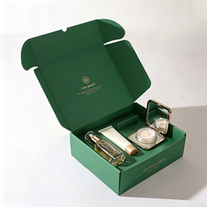 Boîte d'expédition personnalisée en carton ondulé kraft auto-scellante avec logo estampé à chaud or, emballage cadeau premium pour e-commerce, vente en gros - Product Image 2