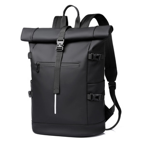 Oxford Cloth Durable Waterproof Roll-Top <b>15</b>-inch <b>Laptop</b> Backpack School Commuting Climbing Tour Double Shoulder Strap - Product Image 1