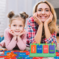 Tableau de Fractions, Pourcentages et Décimaux – Jeu Éducatif Rectangulaire pour l'Apprentissage des Mathématiques – Fournitures Scolaires