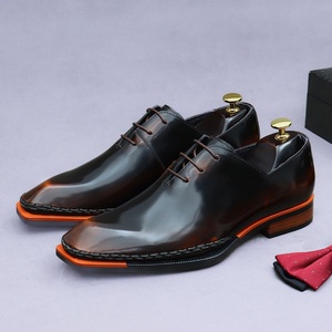 Zapatos Formales Ingleses de Cuero con Acabado de Gamuza para Hombre, Zapatos de Boda con Cordones, Diseño Juvenil Único que Aumenta la Altura - Product Image 3