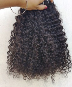 Extensions de cheveux humains bruts bouclés birmans, doux, brésiliens, type Kinky Wick Curls, non traités, 100% vierges, lots de cheveux 4C - Product Image 2