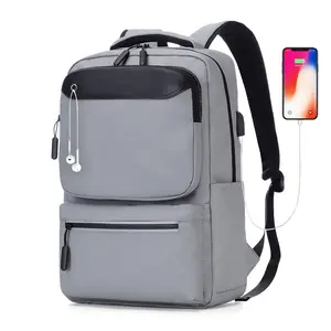 Newly fashionable large black gray outdoor travel business university college office computer bag shoulder backpack laptop bags