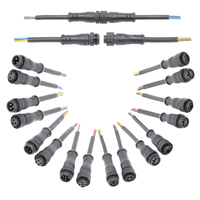 Connecteur de signal d'alimentation d'éclairage LED AOHUA M12 type métallique 6pin moulé 22/24AWG connecteur de câble IP65