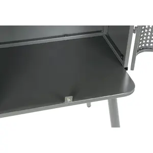 METAL WOOD <b>SHELF</b> 79X39X133 <b>GREY</b> - Product Image 3