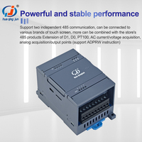 Huaqingjun 4DI 4DO Salida de transistor PLC 232 Salidas de pulso Diagrama de escalera Controlador lógico programable Modbus para máquina CNC