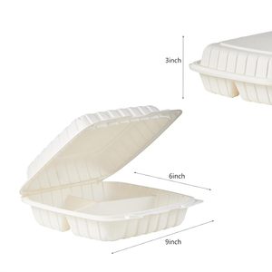 Contenedor de Alimentos con Tapa Abatible, Desechable, para Llevar, de Plástico MFPP, Lonchera, Contenedores de Alimentos para Preparación de Comidas, para Restaurantes - Product Image 2