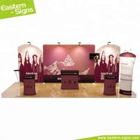 Stand d'exposition en promotion 3x6m (10x20 pieds) en aluminium durable avec tissu tendu pour salons professionnels et événements