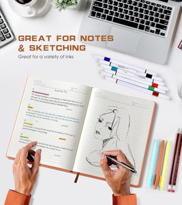 A5 B5 <b>A4</b> Classical 2026 2027 Custom Hard Cover Elastic Band 100 GSM Writing Paper Pu Leather Journal Journal <b>Planner</b> Notebook - Product Image 5