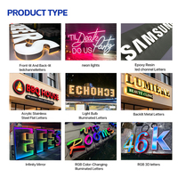 Enseignes LED commerciales, enseignes LED avec logo personnalisé, logos d'entreprise personnalisés, éclairages LED, enseignes de magasin en acrylique personnalisées