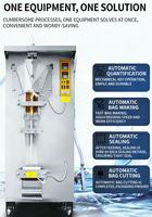 Machine d'emballage verticale électrique multifonctionnelle pour sachets de liquides en plastique / Ensacheuse automatique pour boissons, eau, lait, jus, miel