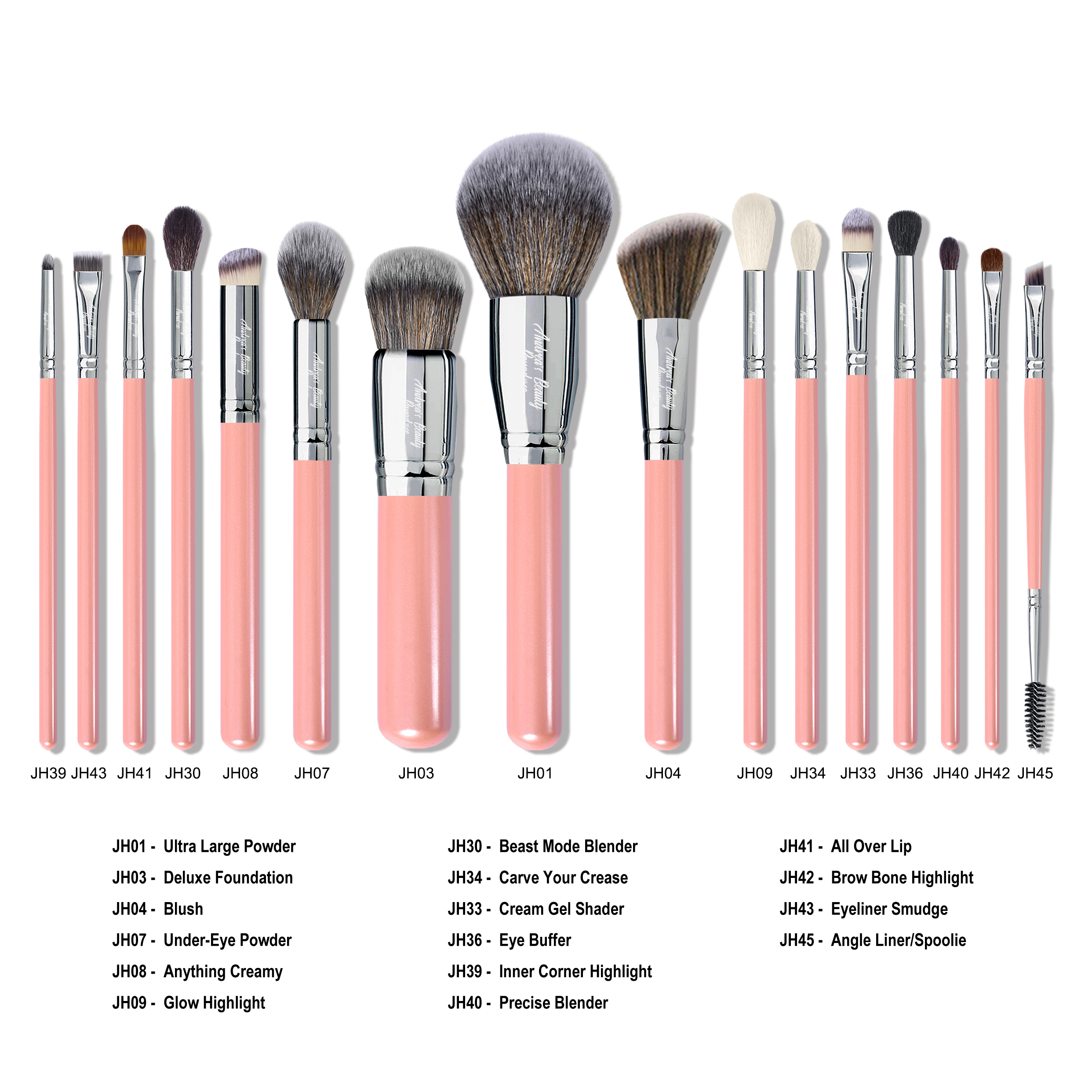 16 ชิ้น Morphe สีชมพู ตัวเลือก A