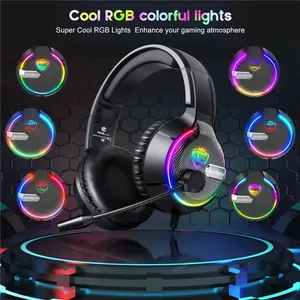 SoulBytes S19 HiFi Stereo 3D HiFi suono con cavo auricolare <span class=keywords><strong>Gamer</strong></span> <span class=keywords><strong>3</strong></span>.5mm PC cuffie da gioco con luce colorata RGB per PS5 PS4 - Product Image 3