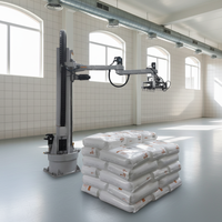 Colonne robotisée de dépalletisation et d'ouverture de palettes, machine robotisée de déballage
