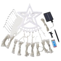 Guirlande lumineuse solaire LED d'extérieur étanche à effet cascade, arrangement de lumières colorées, rideau lumineux, décoration de Noël