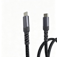 Produsen Kabel Dual Type-C 100W 10Gbps Nylon Ramah Lingkungan Output Video 4K 60Hz Kabel Pengisian Daya PD untuk Grosir Massal Kustom