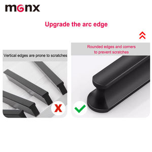 Gagang Pintu Dapur Minimalis Modern Terbaru dari Aluminium Alloy, Gagang Lemari Pakaian dengan Tepi Bulat, Gagang Furnitur Panjang - Product Image 6