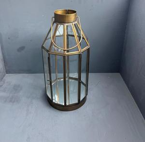 Lanterne décorative en laiton et miroir/verre utilisée pour la décoration intérieure, la vitrine et le stockage Fournisseur d'Inde - Product Image 4