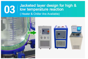 Glass Reactor with Reflux Condenser Ideal for Continuous Reaction Processes - Product Image 4
