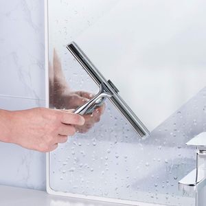 Zinc Alloy Cleaner Car Window Wiper Cleaning Handle Scraper Shower Silicone Stainless Steel Rubber Window Squeegee - Product Image 4