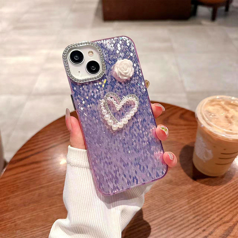 Purple + heart flower