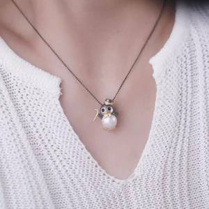 31329 Pendentif DIY pour femme, style pingouin vide, en argent S925, pour perles de 10-12 mm, accessoires de support pour pendentifs et breloques en perles - Product Image 3