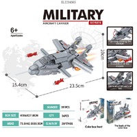 Combat bataille avion hélicoptère série modèle jouets porte-avions Mini Micro blocs de construction ensembles décoration briques éducatives