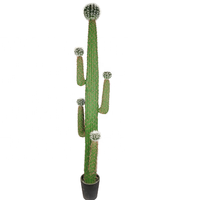 Stock luxe grand cactus artificiel PE 225CM hauteur herbe en plastique haute assurance pour intérieur bonsaï tropical extérieur fleur de palmier