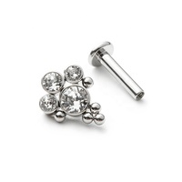 Firecore F136 — Piercing Labret en titane, filetage interne, Helix, perçage de corps, clous