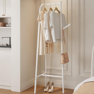 Porte-manteau simple sur pied pour la maison, support de vêtements de sol à plafond, petit rangement pour dortoir - Product Image 1