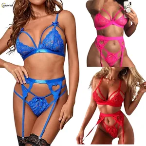 2024 stile caldo da donna intimo intimo sexy per adulti set lingerie 3 pezzi per le donne con prezzo favorevole