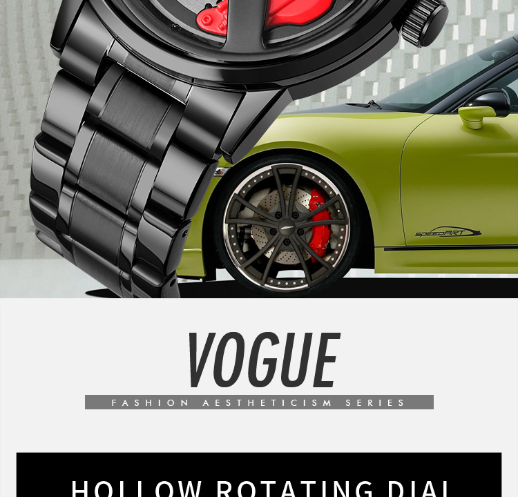 SKMEI 1787 New Wheels Rolling Creative Fashion Men's Watch Che Youhui League Fans Butterfly Double Snap Gift Wristwatch