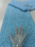 NI.AI Nouveau design de dentelle en filet perlée et à sequins avec perles, tissu de dentelle africaine, tissu de dentelle pour mariage et fête