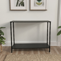 Table console en métal et bois au design moderne, table d'appoint avec détails torsadés pour l'entrée de la maison, le salon, la chambre à coucher, l'hôtel pour l'appartement