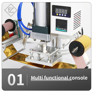 Hot Printer Pneumatic Foil <span class=keywords><strong>Stamping</strong></span> Pressionando Embossing <span class=keywords><strong>Machine</strong></span> para Pvc Leather Wood Custom Logo Bronzing - Product Image 5