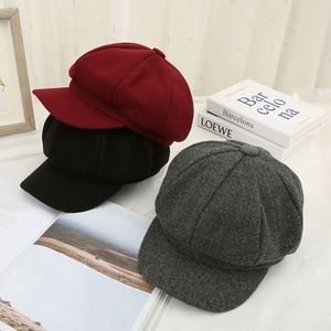 Wholesale Fashion New <b>Men</b> Newsboy Warm Hats Vintage Octagon <b>Cap</b> Female Four Seasons Women Berets Spot <b>Flat</b> Fishing Party - Product Image 2