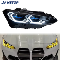 Feux avant HETOP G22 2018-2024 Version bicolore Série 4 G23 G26 M4 G82 Mise à niveau Laser Feux avant Jaune Blanc DRL pour BMW