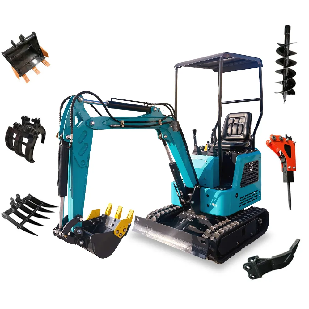 FRETE GRÁTIS!! Máquina Escavator Hidráulica Multifuncional Barato mini escavadeira 0.8 ton 1 ton 2 ton Motor Europa Digger Para Venda