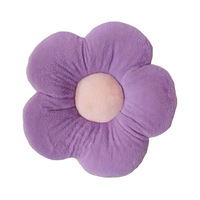 Coussin en peluche fleur violette mignon, coussin moelleux pour dossier de canapé, décoration, cadeau, tailles personnalisées, rembourrage en coton PP, jouet doux pour salon