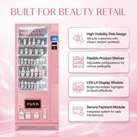 Distributeur automatique de produits capillaires, de soins de la peau, de parfums, de cosmétiques, de cartes beauté et de pièces de monnaie