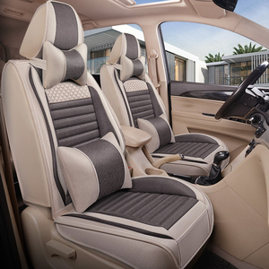 Housses de siège auto en lin 7 <span class=keywords><strong>places</strong></span> pour MPV Van - Ajustement personnalisé, imperméables, respirantes, compatibles airbag - Product Image 1