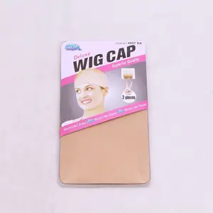 Wholesale Custom 2pcs/Pack Strong Stretchy Wig Cap For Making Wig High Quality Super Thin Stocking Wig Caps