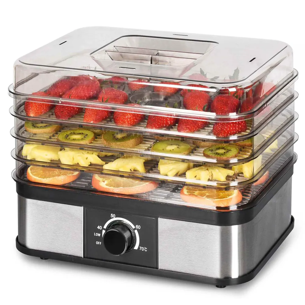 Stainless steel Food Dehydrator with blue LED light