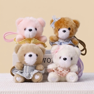 Oso de Peluche Adorable con Vestido a Cuadros y Pantalones con Tirantes, Juguete de Peluche Suave para Regalo Promocional, Venta al por Mayor - Product Image 3