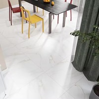 YDSTONE Carrelage Céramique Carré Effet Marbre Artificiel 600*600, Carreau de Sol en Porcelaine Couleur Blanche pour Maison